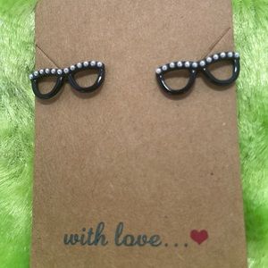 Fancy eyeglasses earrings